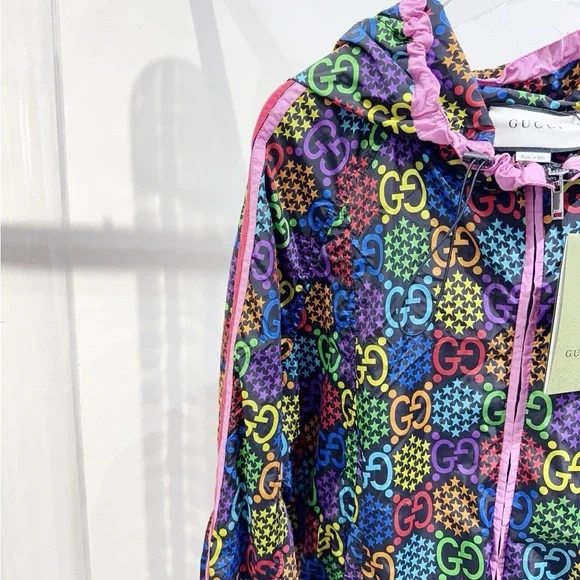 Authentic Gucci Multicolor GG Logo Jacket - Picture 3 of 6